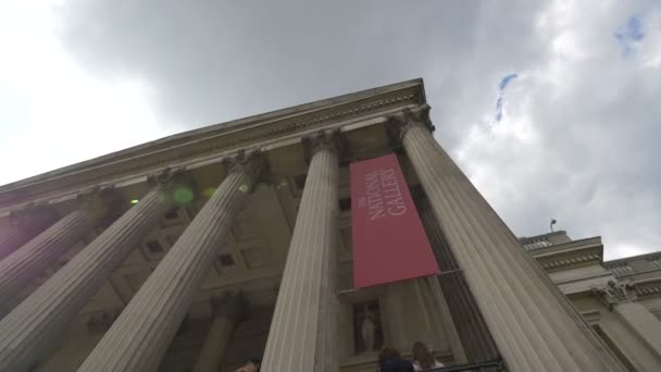 Bajo Ángulo Las Columnas Galería Nacional — Vídeo de stock