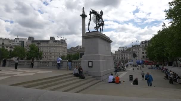 Der Trafalgar Square London — Stockvideo
