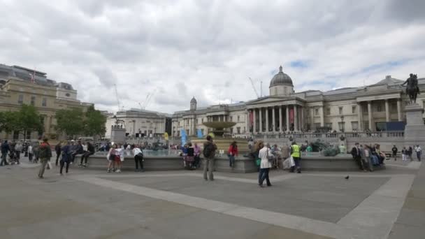 Londra Daki Ulusal Galeri Kalabalık — Stok video