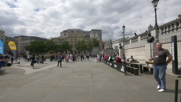 Foule Trafalgar Square Londres — Video