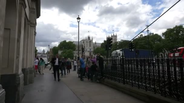 Londra Daki Westminster Caddesi — Stok video