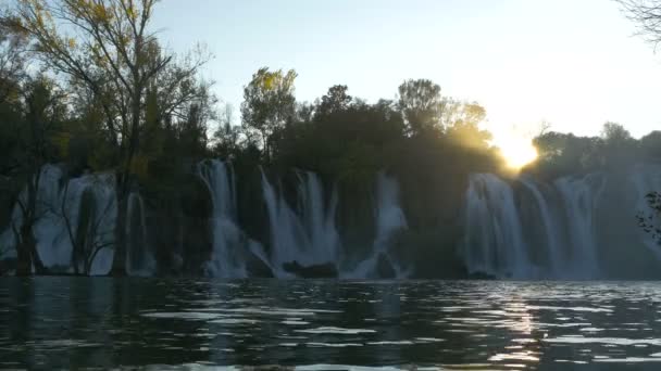 Cascata Kravice Una Giornata Sole — Video Stock