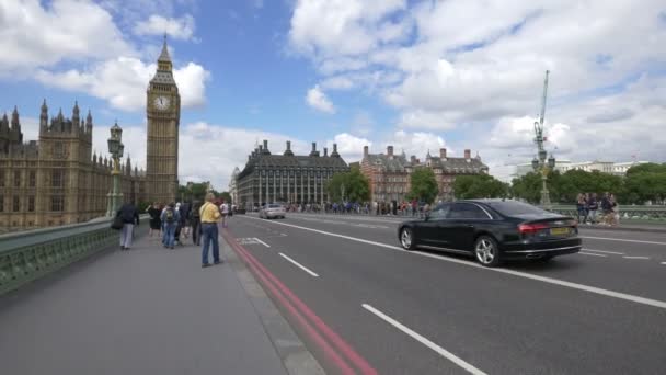 Londra Daki Westminster Köprüsü — Stok video