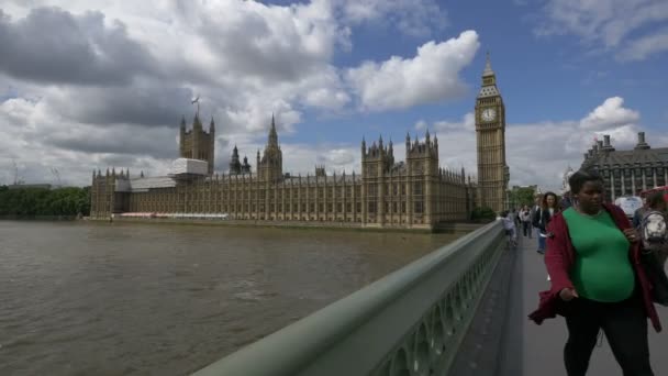 Het Westminster Paleis Brug Londen — Stockvideo