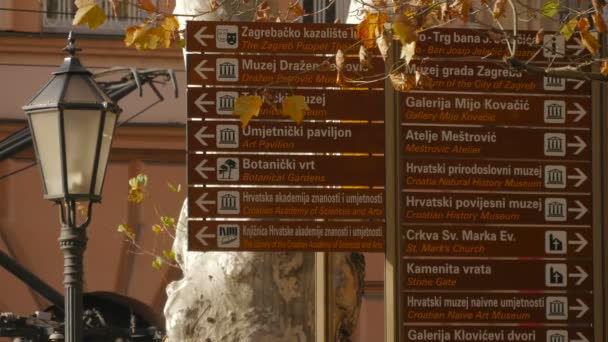 Tourist Attractions Zagreb — Stock video