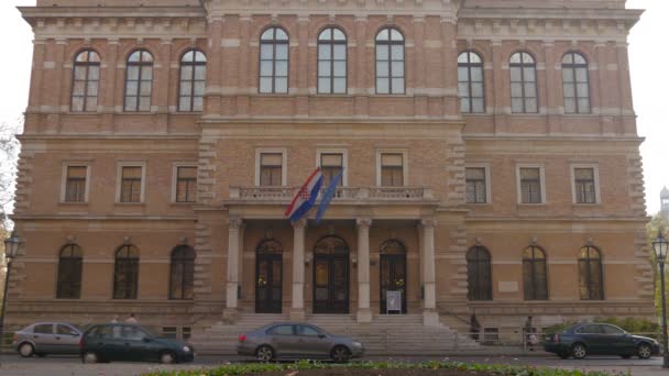 Zagreb Deki Bilim Sanat Akademisi — Stok video