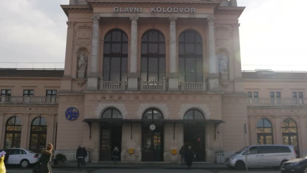 Железнодорожный Вокзал Загребе — стоковое видео