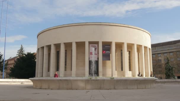 View Mestrovic Pavilion Zagreb — Video Stock