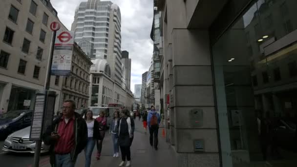 Tömeg Gracechurch Utcában — Stock videók
