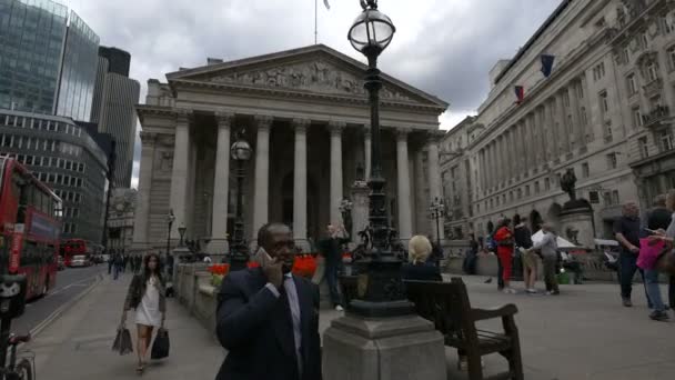 Das Royal Exchange Building London — Stockvideo