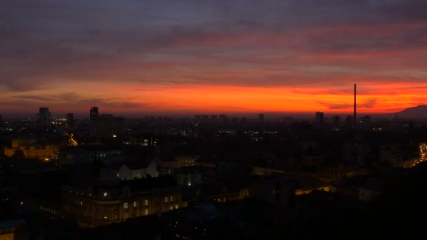 City Zagreb Sunset — Stock Video