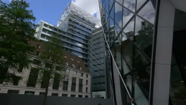 Glasgebäude Der Mary Axe London — Stockvideo