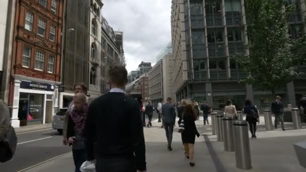 Fenchurch Caddesi Nde Yürüyen Insanlar — Stok video