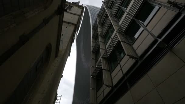 Die Fenchurch Street Und Die Saint Margaret Church — Stockvideo