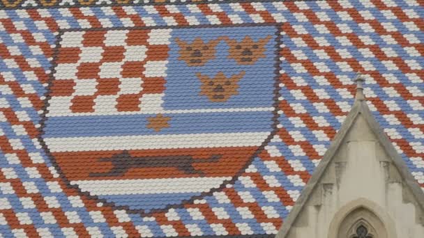 Close Coat Arms Made Tiles — Stok video