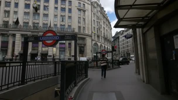 Persone Che Camminano King William Street — Video Stock