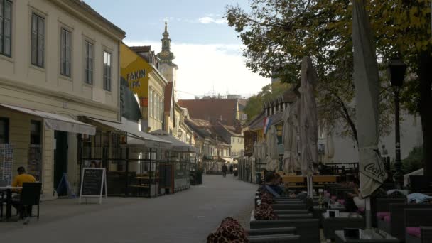 Życie Miasta Dolac Market Zagrzeb — Wideo stockowe