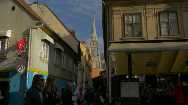 People Restaurants Street — Vídeo de Stock