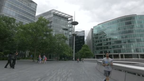 Moderna Byggnader Mer London Riverside — Stockvideo