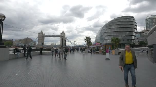 Ponte Torre Câmara Municipal Londres — Vídeo de Stock