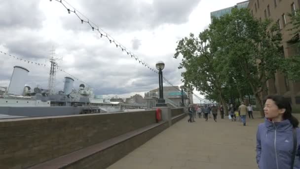 Alley Sulla Riva Del Fiume Londra — Video Stock