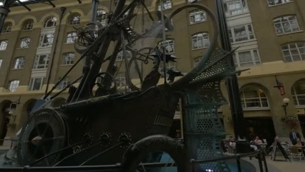 Boat Displayed Hay Galleria London — Stock Video