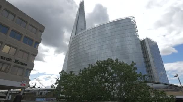 Unghi Scăzut Shard Londra — Videoclip de stoc