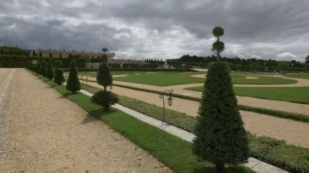 Los Jardines Versalles Día Nublado — Vídeo de stock
