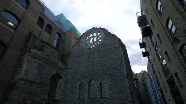 Bajo Ángulo Las Ruinas Del Palacio Winchester — Vídeos de Stock