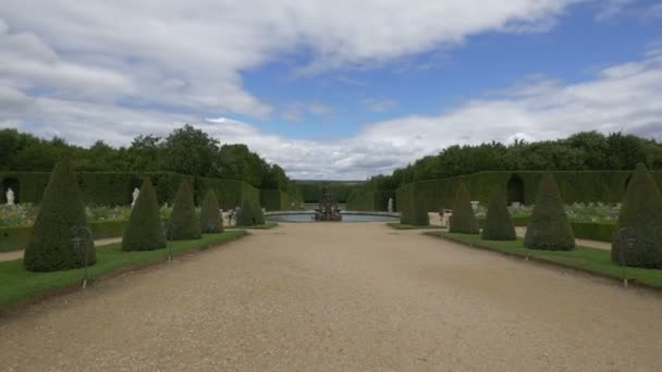 Fontana Vicolo Nei Giardini Versailles — Video Stock