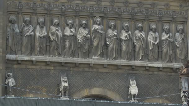 Sculture Gesù Cristo Con Suoi Discepoli — Video Stock