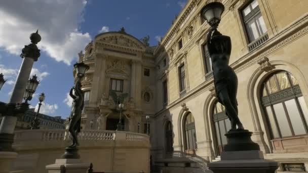 Vista Lateral Del Palais Garnier — Vídeos de Stock