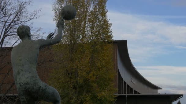 ドラーゼン ペトロヴィッチ像の眺め — ストック動画