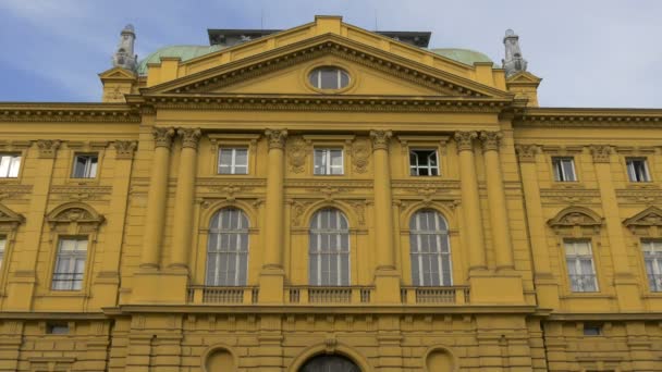 Хорватский Национальный Театр Загребе — стоковое видео