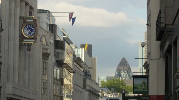 Строительные Топы Улице Лондоне — стоковое видео