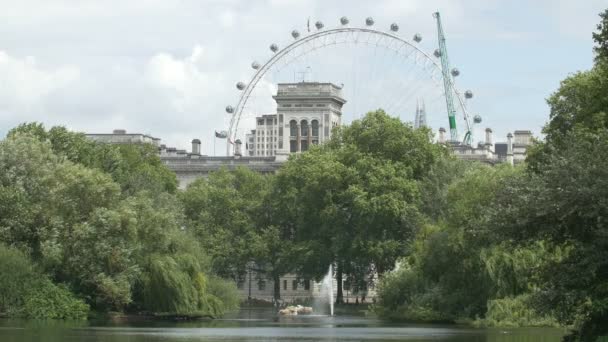 London Eye Desde James Park — Vídeos de Stock