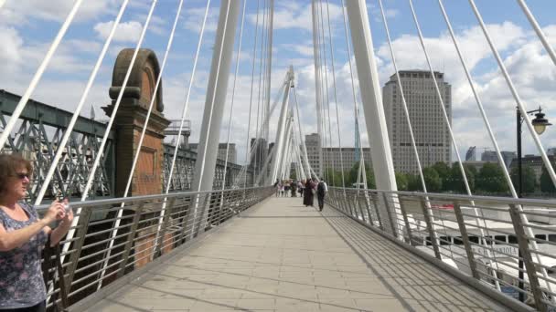 Puente Del Jubileo Oro Londres — Vídeos de Stock