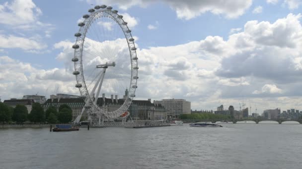 London Eye Rio Tâmisa — Vídeo de Stock