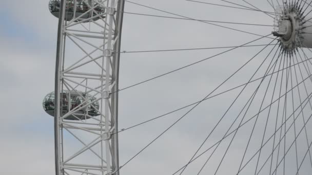 Κοντινό Πλάνο Του Διάσημου London Eye — Αρχείο Βίντεο