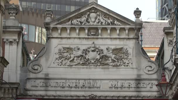 Bassorilievi Sul Leadenhall Market Building — Video Stock