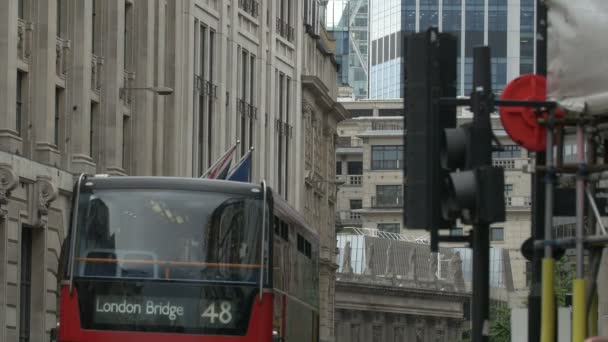 Londoni Busz Utcán — Stock videók