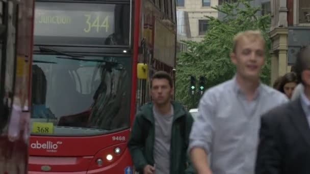 Londra Gracechurch Caddesi Nde Trafik Var — Stok video