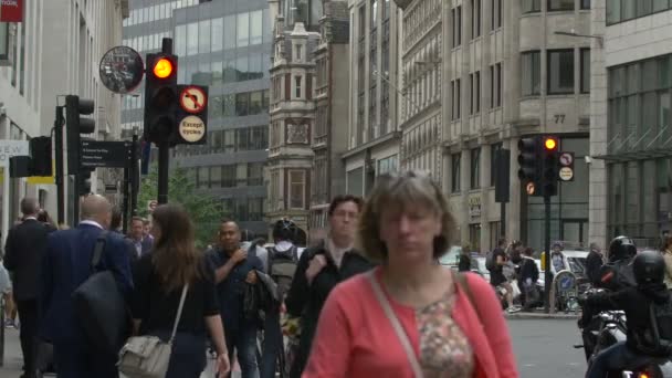 Vandring Gracechurch Street London — Stockvideo