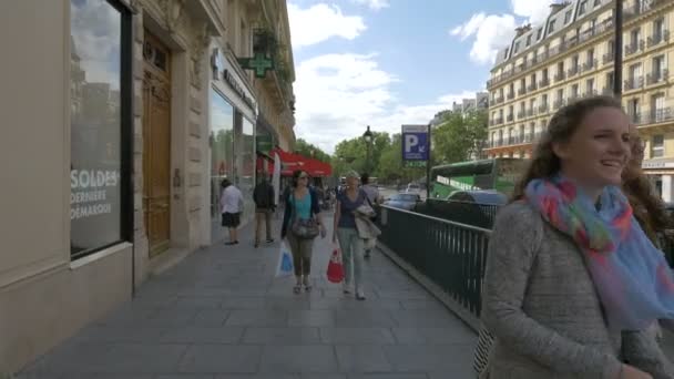 Rue Soufflot Parijs — Stockvideo