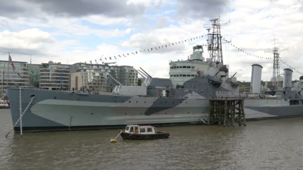 Hms Belfast Museet London — Stockvideo