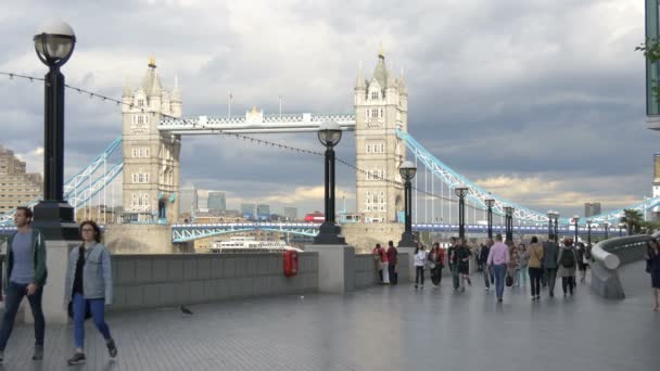 Puente Torre Concepto Viaje — Vídeo de stock