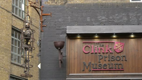 Muzeum Więzienia Clink Londynie — Wideo stockowe