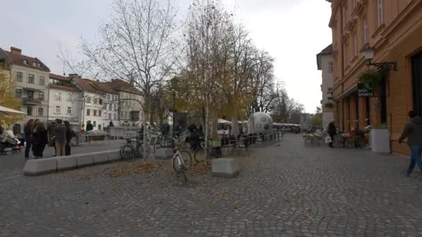 Människor Nya Torget — Stockvideo