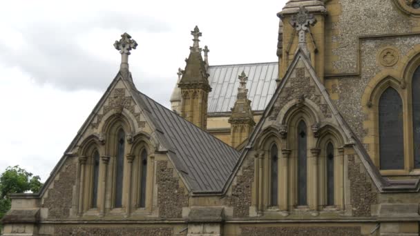 Telhados Pontiagudos Catedral Southwark — Vídeo de Stock