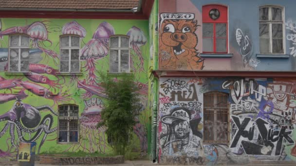 Edifícios Coloridos Cidade Durante Dia — Vídeo de Stock